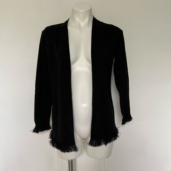 Chicos Feathered Fringe Cardigan 90s Y2K Clueless - Picture 6 of 6